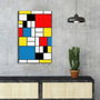 Wallity FAMOUSART-020 Lienzo Decorativo de Piet Mondrian 45 x 70 cm